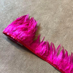 【TF19 濃ピンク】1m 羽根 フェザー テープ リボン  衣装 羽 装飾 4枚目の画像