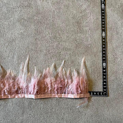 【TF11 ベアーピンク】1m 羽根 フェザー テープ リボン  衣装  羽 3枚目の画像