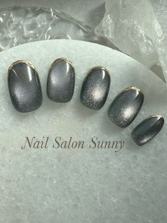 ネイルチップ＊ マグネットネイル/ビー玉マグネット/秋色ネイル/冬色  