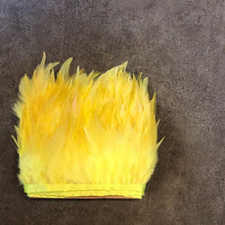 【TF3レモン】1m 羽根 フェザー テープ リボン 鳥の羽根 衣装 2枚目の画像