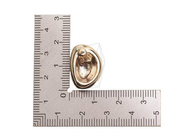 ERG-2486-G [2件] 橢圓形耳環，橢圓形耳釘 第5張的照片
