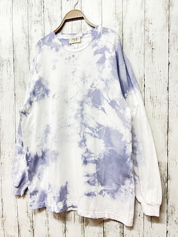 タイダイ染め 長袖Ｔシャツ XLサイズ　グレー　ムラ染め 　HIPPIES DYE HD20-29 2枚目の画像