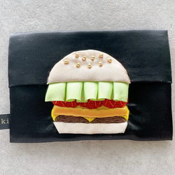【fuxiaohuan様専用】ポップコーン(ライムグリーン)2つ、ハンバーガー1つ、ポケットティッシュケース 7枚目の画像