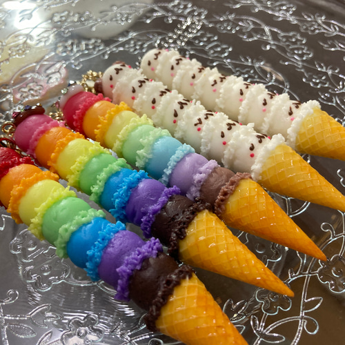 7段アイスクリームのバッグチャーム バッグチャーム risasstore 通販