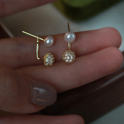 【未使用】JENNE 日本製淡水パールbelleハンドメイド2wayピアス 日本製淡水パールbelleハンドメイド2wayピアス｜JENNE(ジェンヌ