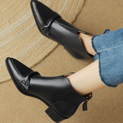 2023秋冬新品：女士真皮短靴，羊毛內襯（尺寸22-24.5cm，840日圓）免運費 第8張的照片