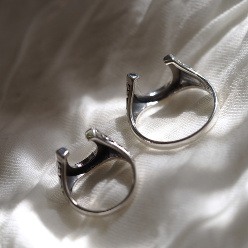 S925 馬蹄アンティークシルバーユニセックスリング(固定サイズ） 指輪