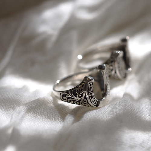 S925 馬蹄アンティークシルバーユニセックスリング(固定サイズ） 指輪