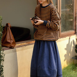 着まわしやすいデニムスカート  バルーン型スカート 13枚目の画像