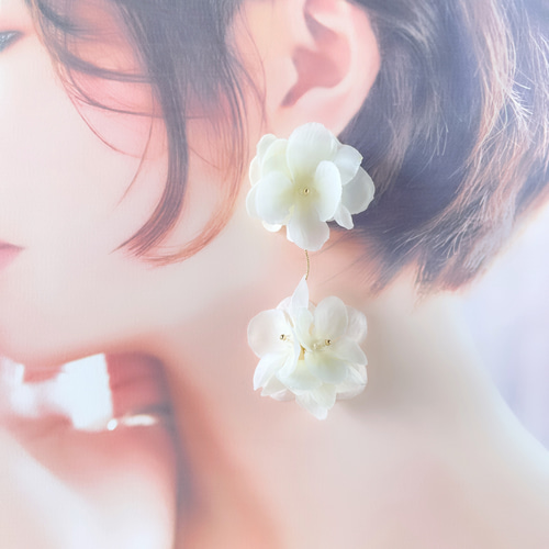 一点限定】本物のお花のアクセサリー ピアス イヤリング プリザーブド 