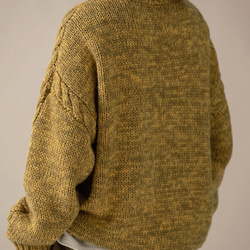 先染糸で織ったセーター　ウール混 7枚目の画像