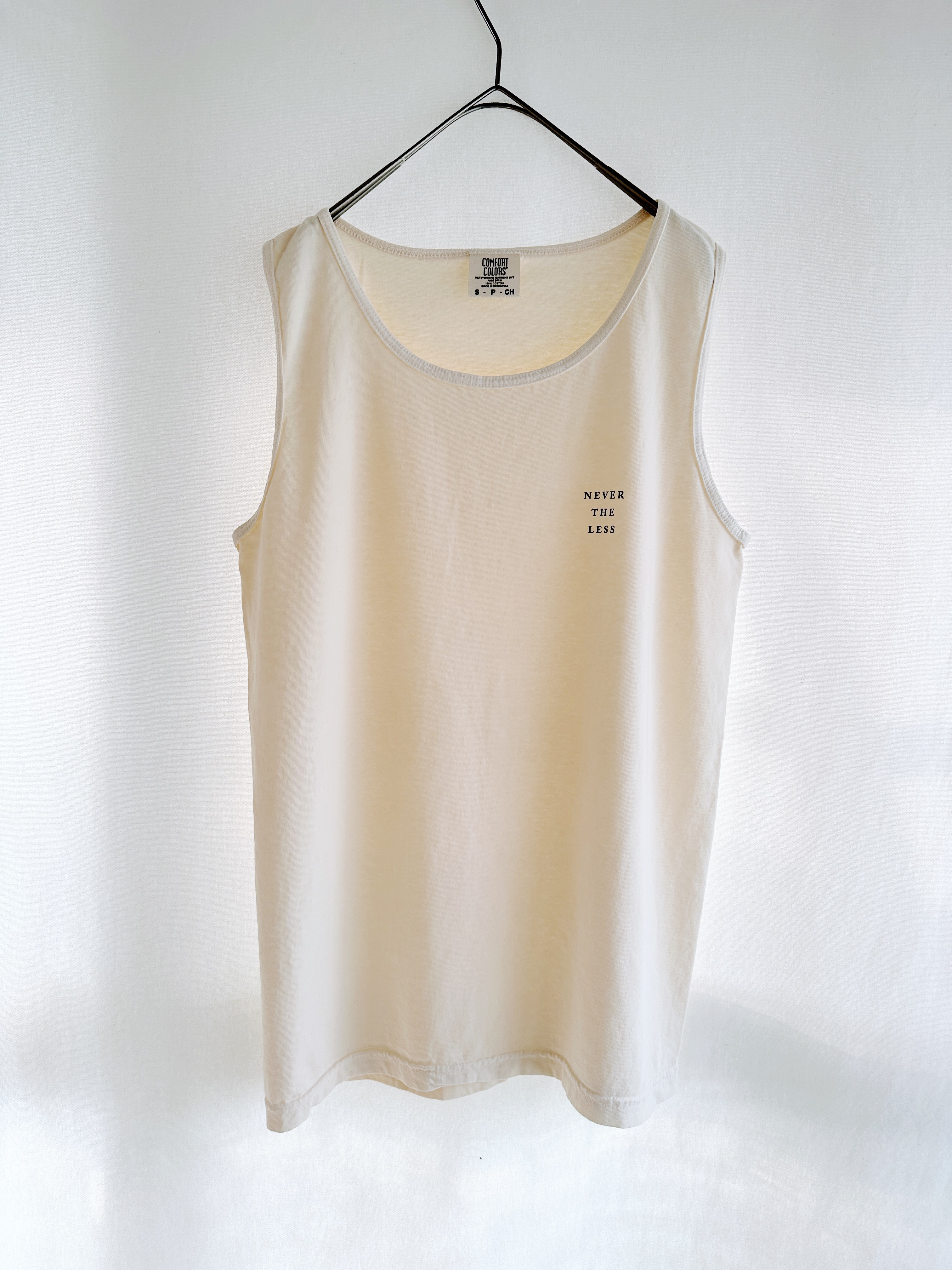 NEVERTHELESSガーメントダイタンクトップ  S (アイボリー/ホワイト）