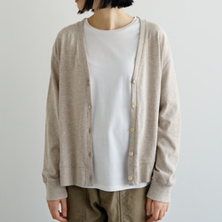 eco cotton/cardigan/white cap 1枚目の画像