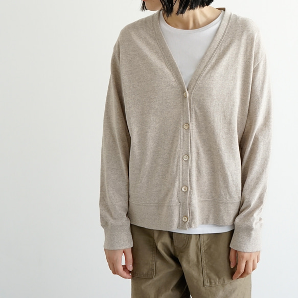 eco cotton/cardigan/white cap 2枚目の画像