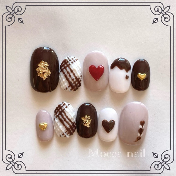 330】とろ〜りチョコ 紗々ネイル ネイルチップ ┊︎ 選べるデザイン