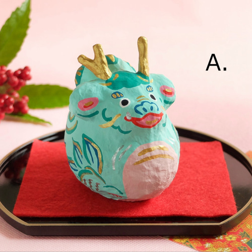 創作紙張り子 福辰 -2024干支飾り- その他置物 めでたいけん 通販