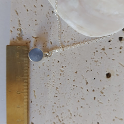 海辺の贈物 SEA玉（縦10㎜横10㎜）をシルバー950で包んだ ペンダントSP-10 10枚目の画像