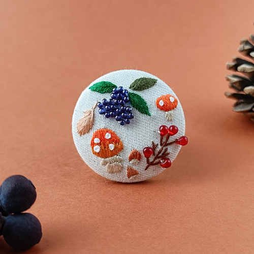 刺繍ブローチ　専用商品 楽天市場】チリア 田川啓二 エレガントフェザーブローチ ビーズ