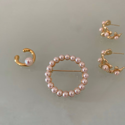 akoya pearl  6.5  ear cuff   silver  ・gold 3枚目の画像
