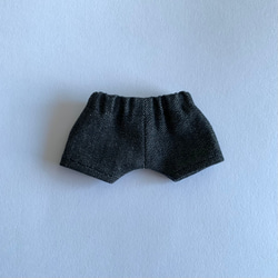 15cmぬいぐるみ用　デニムパンツ(ブラック) 2枚目の画像