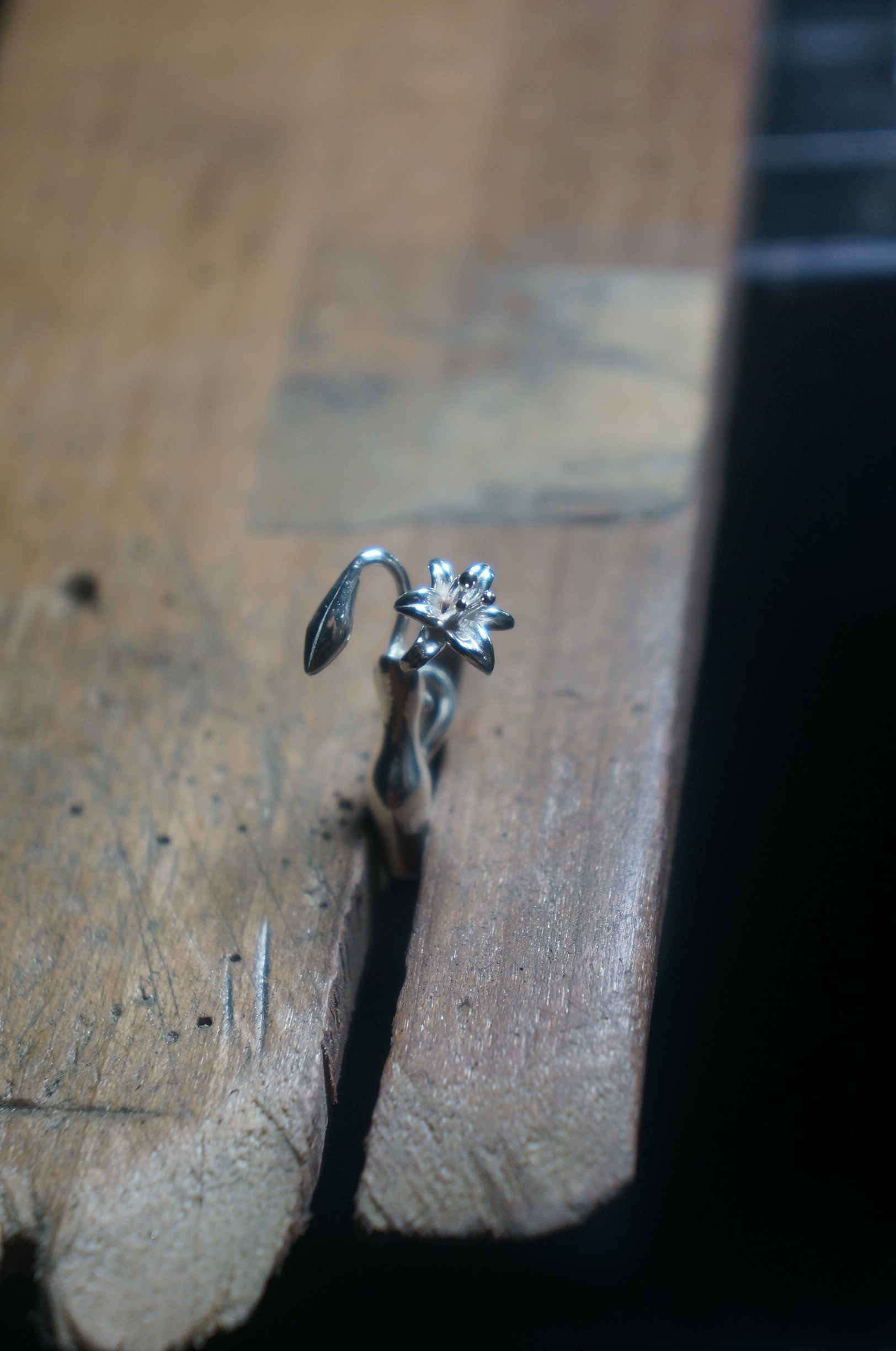 試作品　水差しの花瓶ペンダントトップ（ゆり）