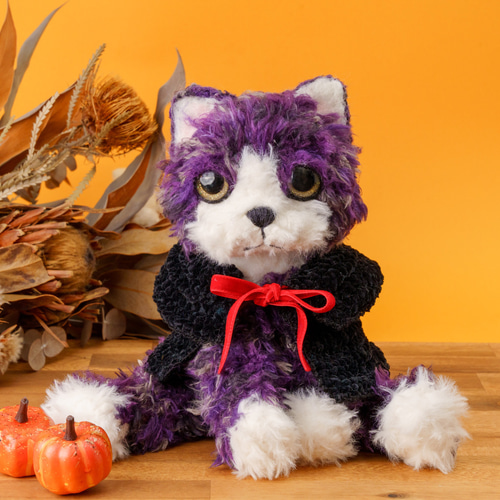 再販>ハロウィンは癒されネコのあみぐるみと一緒<middleサイズ>魔女猫