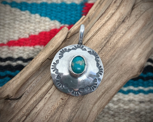 sterlingsilver ターコイズ付きアクセサリー コンチョ silver925 コンチョ コイン ターコイズ トルコ石 シルバー