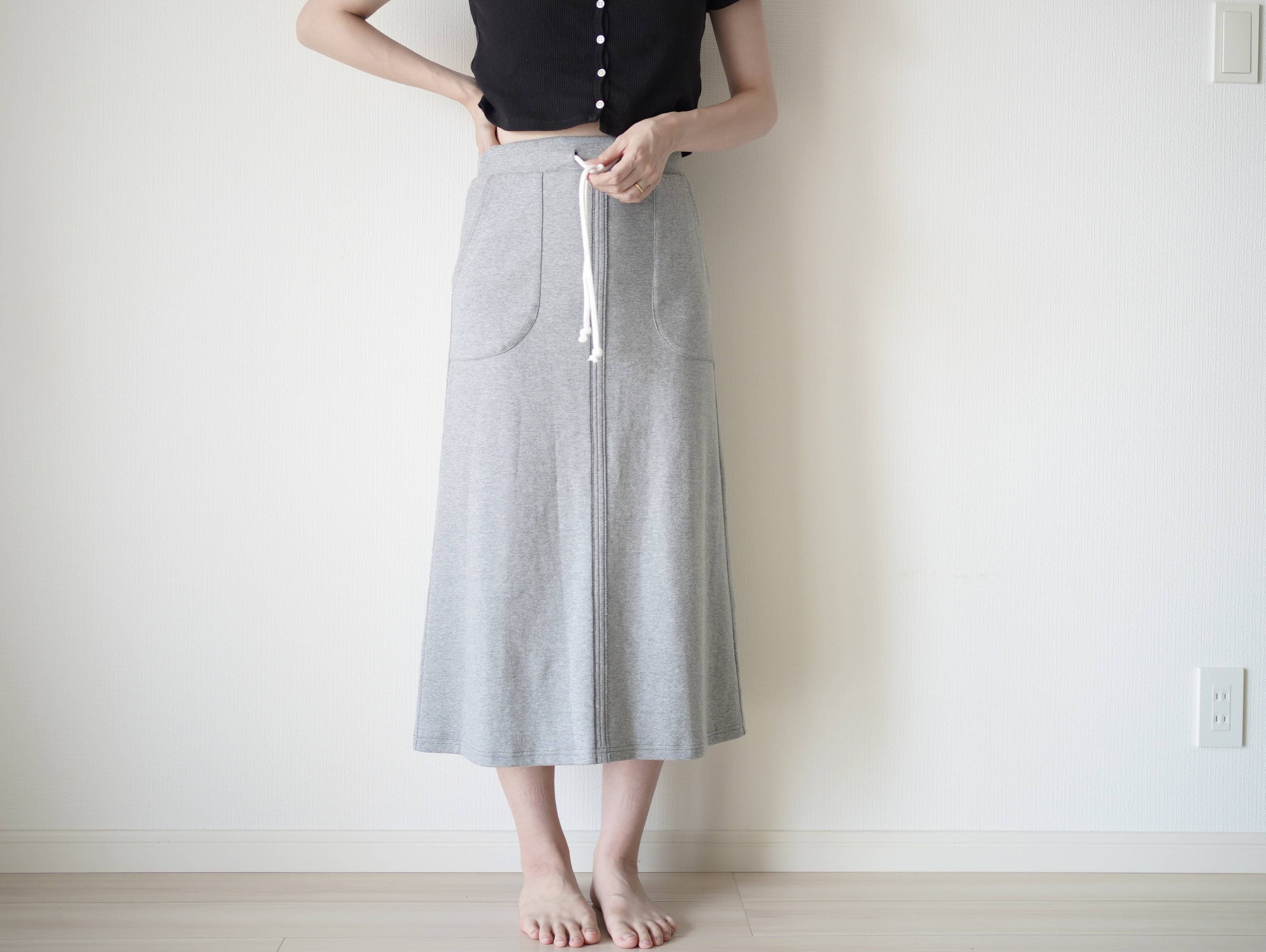 大人のカットソースカート　グレー No.286