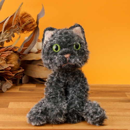 グレー猫の編みぐるみ そら様専用】あみぐるみクリップ ネコちゃん