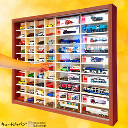 ミニカー収納 トミカ40台・ロングトミカ20台 アクリル障子付