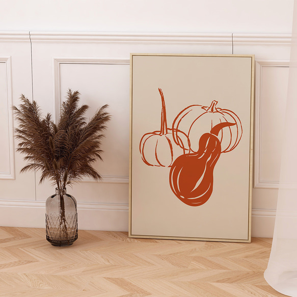 秋の紅葉のポスター2 / i1560 /  秋の収穫　かぼちゃや名言　水彩画　インテリアポスター 6枚目の画像