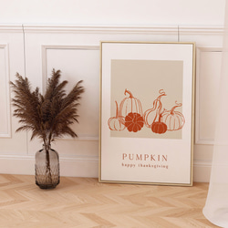 秋の紅葉のポスター2 / i1559 /  秋の収穫　かぼちゃや名言　水彩画　インテリアポスター 5枚目の画像