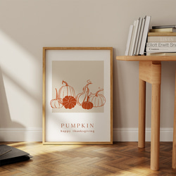 秋の紅葉のポスター2 / i1559 /  秋の収穫　かぼちゃや名言　水彩画　インテリアポスター 1枚目の画像
