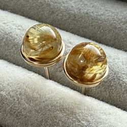 maumaumau◆ルチルクォーツ フープピアス✧14kgf maumaumau様専用◇ルチルクォーツ フープピアス✧14kgf