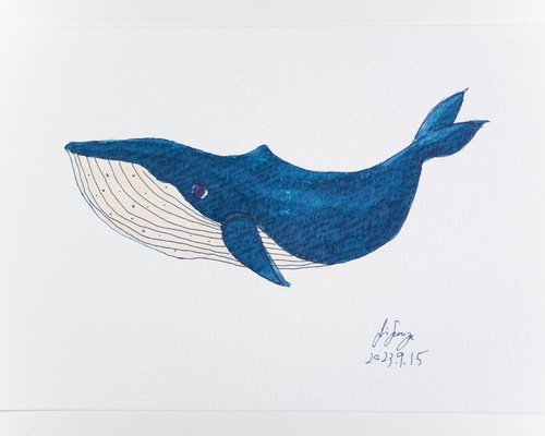 鯨歯 置物 大谷在銘 鯨の絵描き 鯨歯 置物 大谷在銘 鯨の絵描き