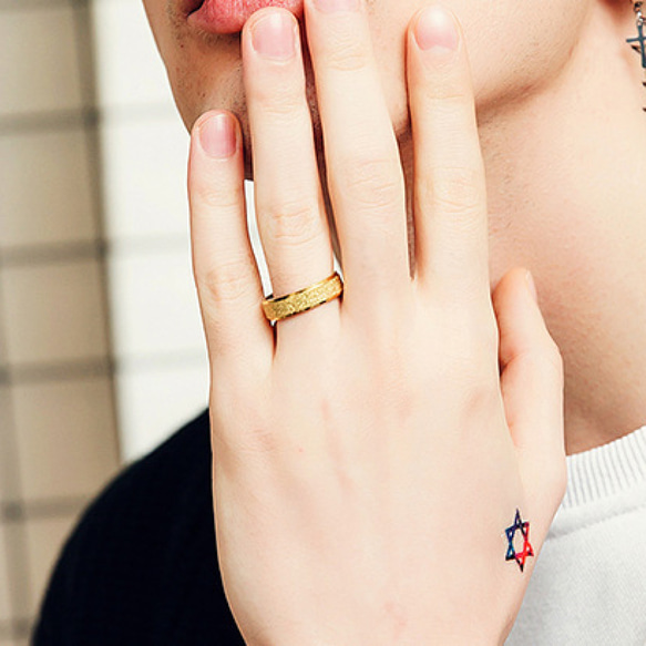 AOI Jewel 指輪 レディース メンズ用 チタン ラメ キラキラ ファッション 韓国 アクセサリー 重ね付け 8枚目の画像