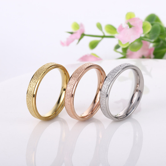 AOI Jewel 指輪 レディース メンズ用 チタン ラメ キラキラ ファッション 韓国 アクセサリー 重ね付け 6枚目の画像