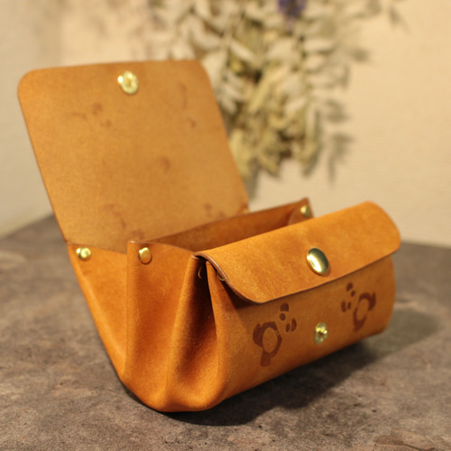 パンダ柄がかわいい コロコロウォレット 多機能ポーチ アコーディオン