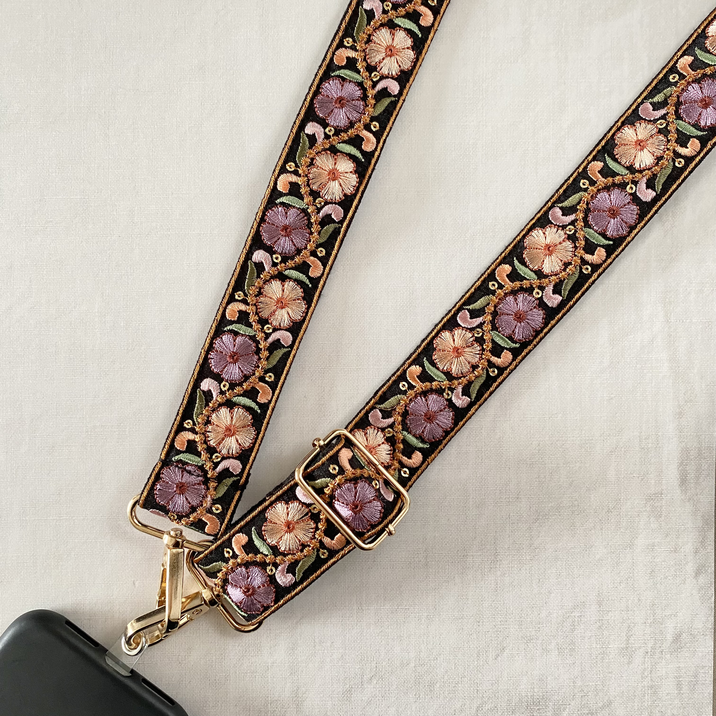 インド刺繍リボン インド刺繍リボンショルダー ハンドメイド