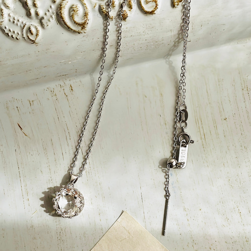 silver925癒しの一粒水晶ネックレス˚✧₊ ネックレス・ペンダント chaki