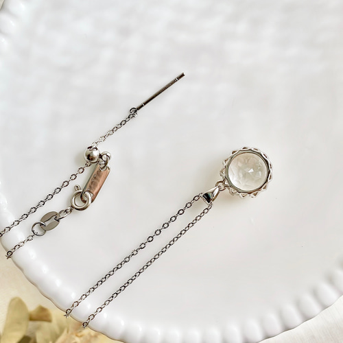 silver925癒しの一粒水晶ネックレス˚✧₊ ネックレス・ペンダント chaki
