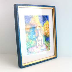 「祈り」水彩画 原画 額付き F0 天使の絵 Angel 4枚目の画像