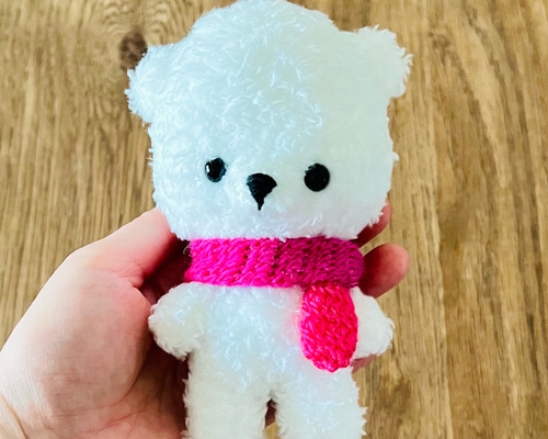 あみぐるみ♪ふわふわぺたんこくまさん（白） あみぐるみ amidoki 通販