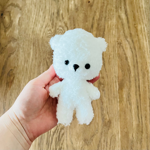 あみぐるみ♪ふわふわぺたんこくまさん（白） あみぐるみ amidoki 通販