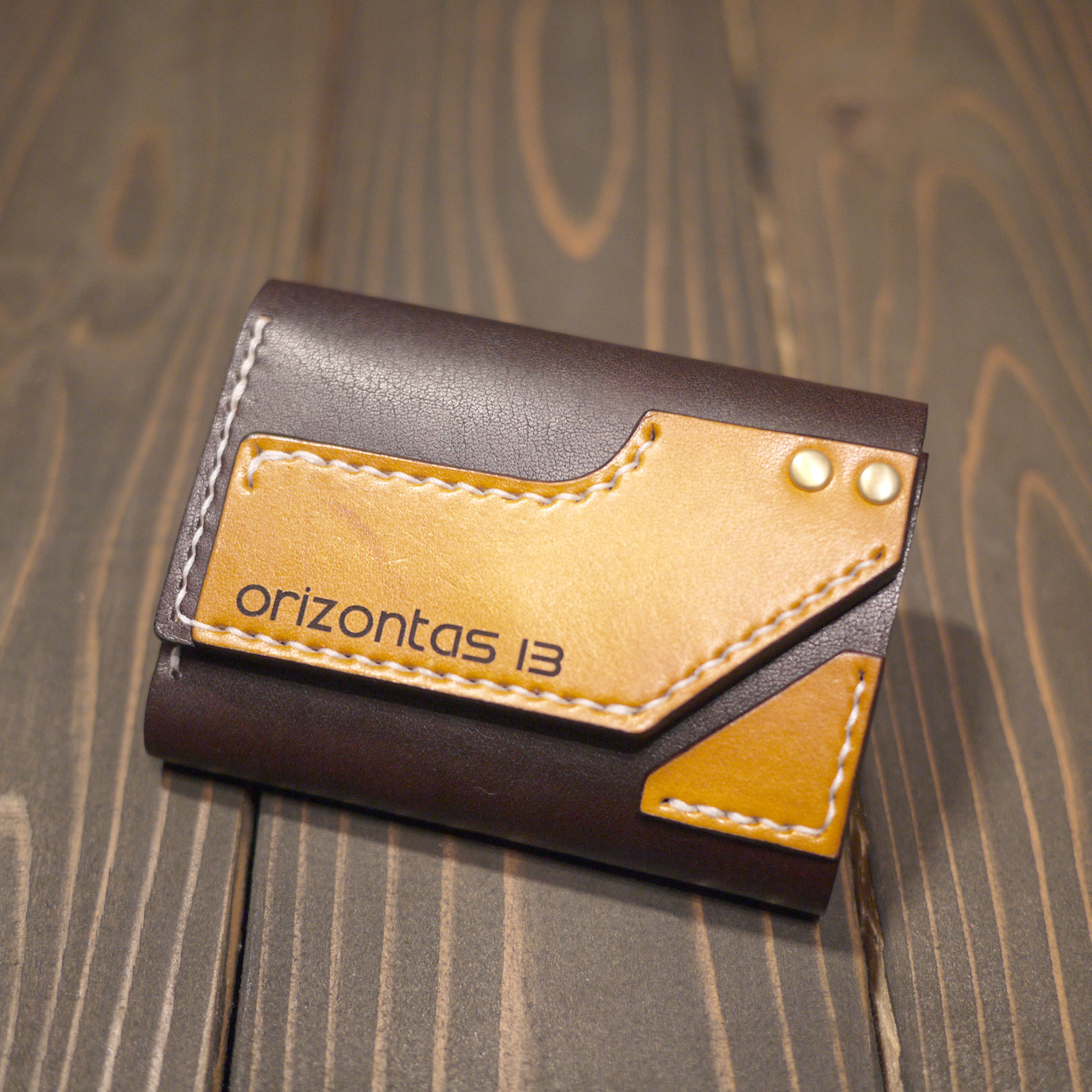 orizontas13 ミニウォレット スチームパンク 牛革 ハンドメイド レザー 【受注生産】