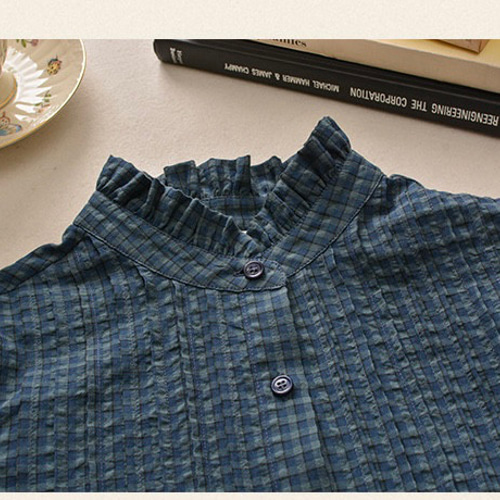 【超美品】Baybee ピンタックフリル チェックブラウス ブラウス レディース おしゃれ ミセス シニア ファッション 50代 60代