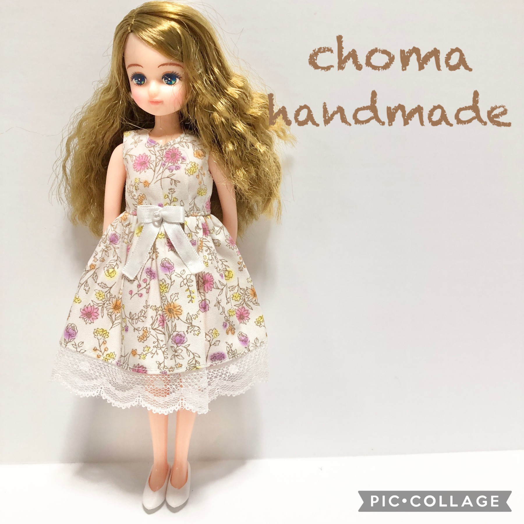 花柄 日本製 洋服 フリル リカちゃん ② TAKARA ワンピース タカラ