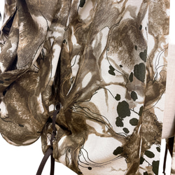 秋色カラー 子慣れ感抜群! アイレットタック アンティーク羽織り男女兼用  着物リメイク 茶系 5904 7枚目の画像