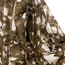 秋色カラー 子慣れ感抜群! アイレットタック アンティーク羽織り男女兼用  着物リメイク 茶系 5904 9枚目の画像