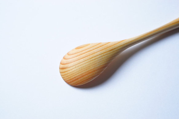 木製甜品勺（檜木）A002-0 第4張的照片